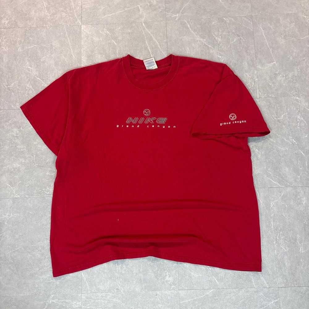 Gildan Heavyweight Cotton Hike Grand Canyon Red Graphic T-Shirt Mens XXL